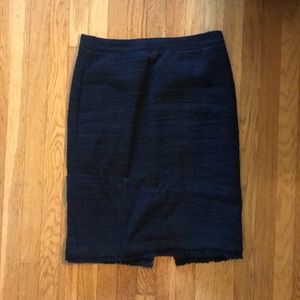 J Crew Chanel-style knitted cotton pencil skirt